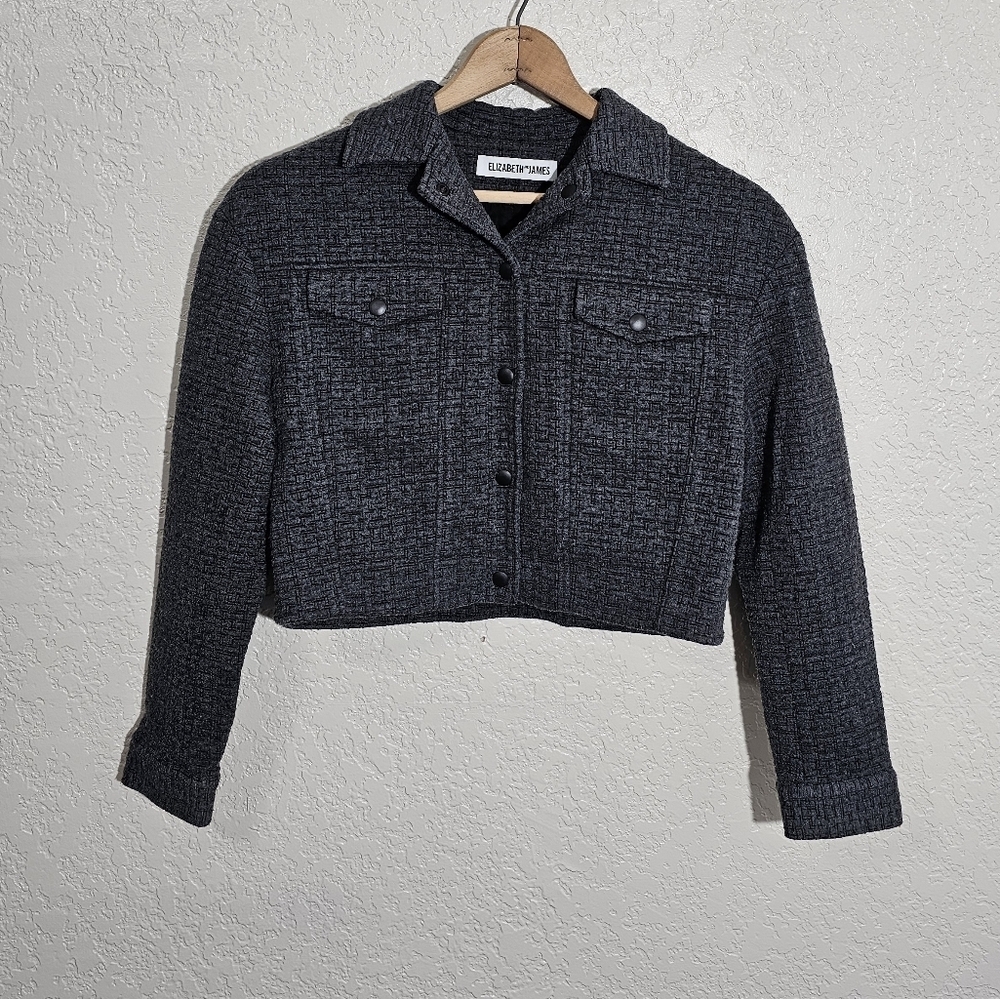 Elizabeth and James Gray Cropped Length Jacket